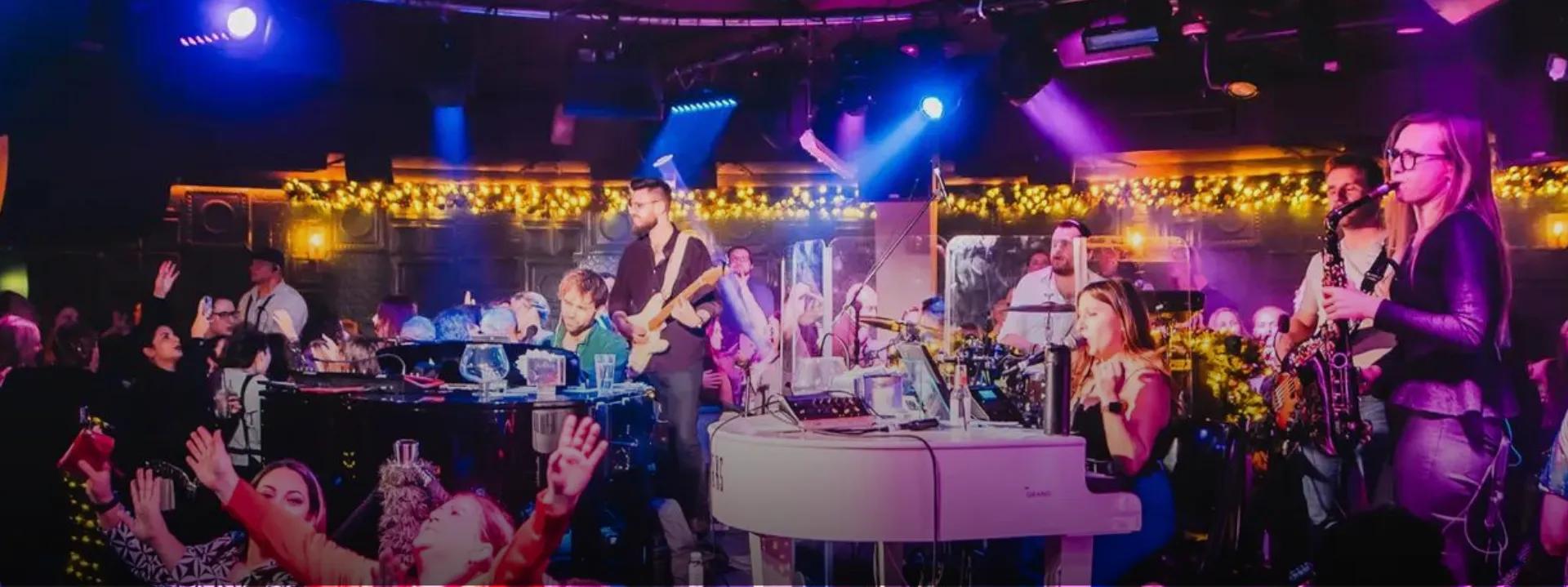 8 Best Live Music Christmas Parties in London Blog Post Image Header